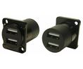 Adapter, Gerade, Polyamid 6, USB-A 2.0-Buchse - USB-A 2.0-Buchse